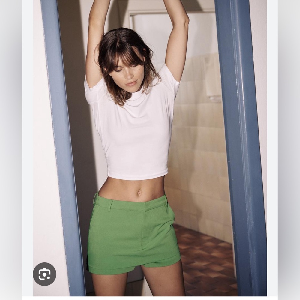Zara mini skort, green, small